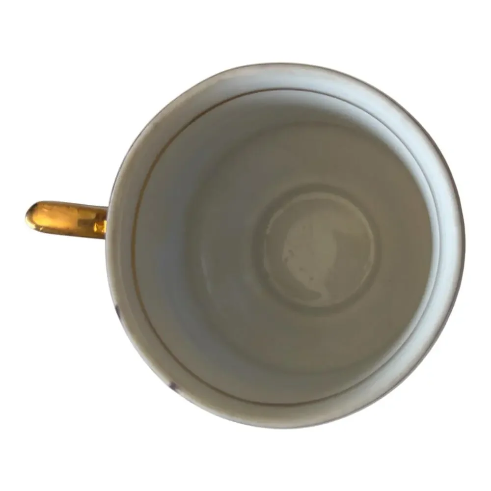 Eschenbach Bavaria Germany Cobalt Blue Gold Demitasse coffee Tea Cup Saucer